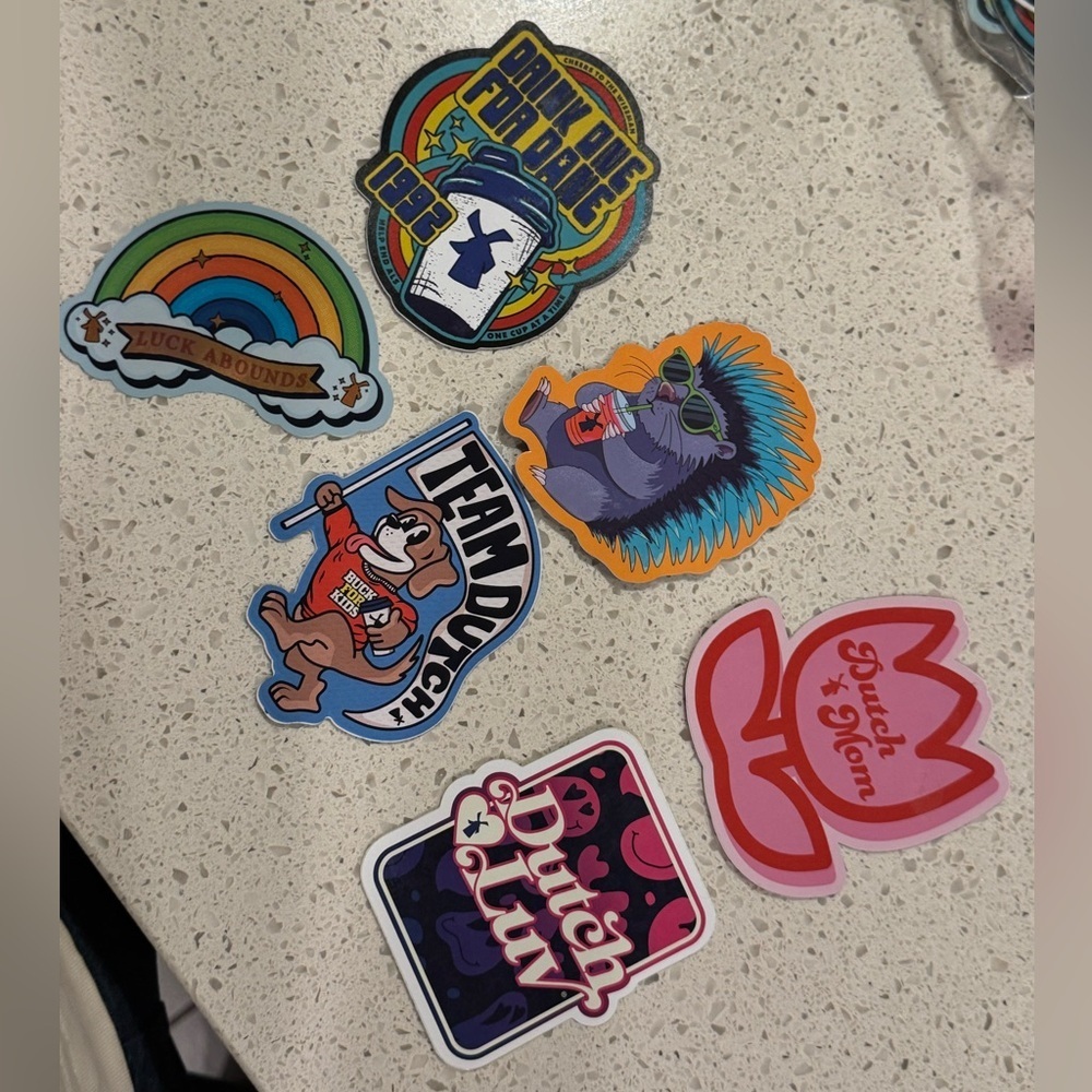 Dutch Bros Coffee Stickers Set of 6 - Limited Edition 
 Colorful Sticker Set